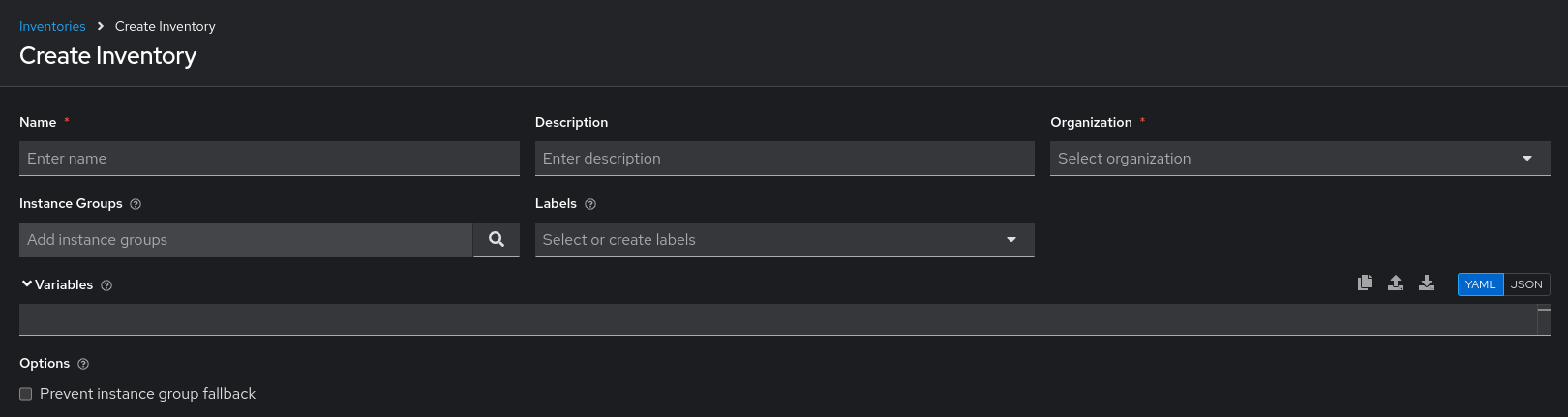 Create test inventory